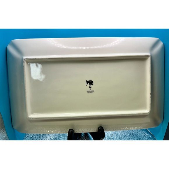 Kate Williams Global Designs Platter Chick-a-dee 12" x 7.5" Ceramic Painted Gift - Picture 4 of 7